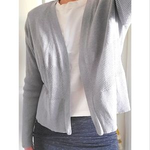 Vince Camuto Gray Cardigan Small Knit Open Front Business Casual Sweater
